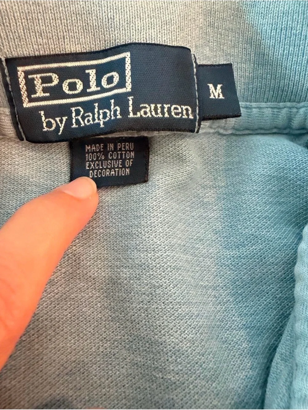 Ralph Lauren Polo Sweater - Light Blue with Navy Label